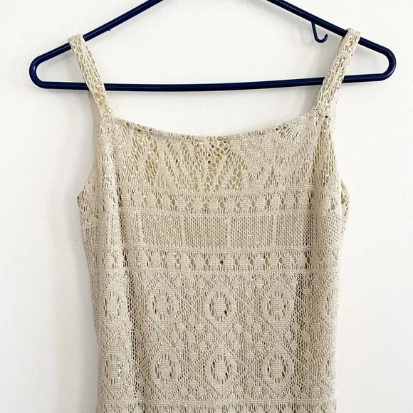 Vintage Jessica McClintock for Gunne Sax Low Back Ivory Lace Maxi Dress sz 4 - Picture 4 of 16